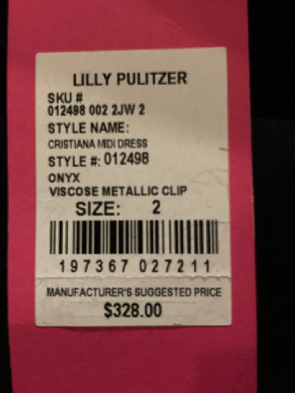 Lilly Pulitzer Cristiana Black Gold Dot Midi Dress Size 2 New With tag - Picture 7 of 8